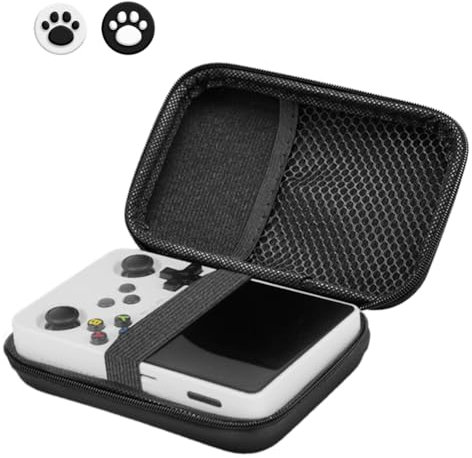 Fiorky Étui de Transport Rigide pour Miyoo Mini Plus/Anbrnic RG35XX/R36S/R35S résistant aux Chocs avec 2 Capuchons de Joystick, Sac de Rangement Portable Ant-Rayures rétro pour Console de