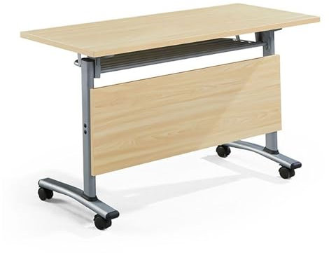 Klappbarer Konferenztisch, Faltbare Seminar-Besprechungstische, moderner Tisch klappbar mit Rollen, Mobiler Klapptisch für Konferenzen, für Büro und Trainingsraum