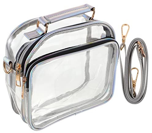 FUNOMOCYA Durchsichtige Umhängetasche Transparente Handtasche Für Konzertstadion Messenger-tasche Mit Großen Fassungsvermögen