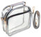 FUNOMOCYA Transparente Handtasche Sportrucksack Damen-tragetaschen Gelee-geldbörse Transparente Tasche Mit Verstellbarem Riemen Durchsichtige Stadiontaschen Für Damen Crossbody Silver Pvc
