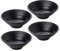 Generisch Lot de 6 bols à sauce et à collation en plastique incassable (noir)