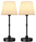 EppieBasic 5200 mAh LED Table Lamp, Wireless, Pack of 2, Bedside Lamp, Touch Dimmable, Small Lamp, Battery, Continuously Dimmable, 2700 K Warm Light Colour for Living Room, Bedroom, Bathroom, Black