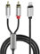 Câble RCA pour Phone, Cable Lightn vers 2RCA, Adaptateur Audio Auxiliaire Stéréo pour Amplificateur de Puissance de Cinéma Maison de Voiture, pour Phone 14/13/12/11/Pro/Pro Max/Mini/XS/X/8/7/Pad, 1 M
