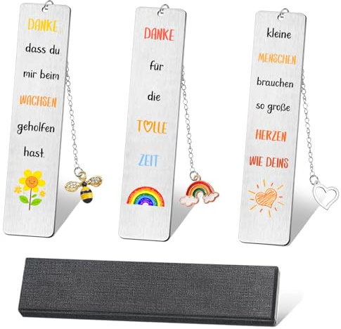 3 Lehrerin Geschenk Erzieherin Abschiedsgeschenk Lesezeichen Metall | Abschiedsgeschenk Erzieherin Danke Dass Du Mir Beim Wachsen Geholfen Hast, Geschenk Weihnachten Geburtstagsgeschenk