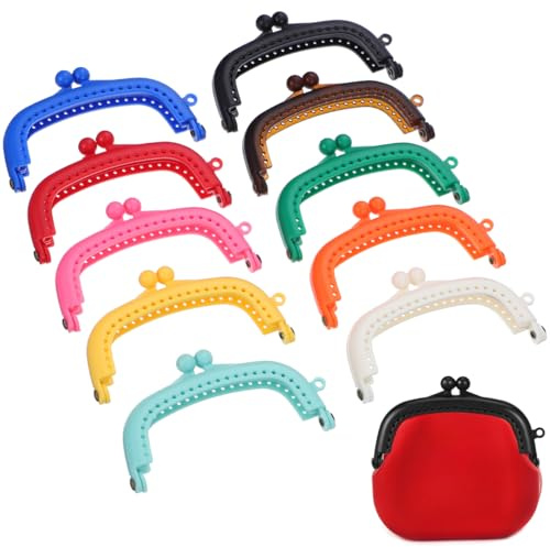 Angoily 10 Pièces Poignées De Sac À Main en Plastique avec Fermoir pour Porte-Monnaie Et Anse Accessoires pour Fabrication De Sacs DIY Tricot Jean 3.46X1.57X0.39In