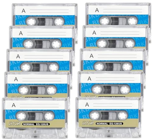 Lot de 10 cassettes audio vides, à faible bruit, cassettes vides de 90 min, cassettes audio pour conférences, séminaires et enregistrements quotidiens