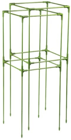 Stgfyxgs 2 Pièces Tuteur Carré Support Plante Jardin Treillis Fibre de Verre Robuste Installation sans Outil Optimise Lumière Adapté Aux Cultures Grimpa, 32cmx32cmx82cm