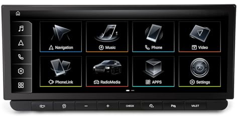12,3 Zoll Qualcomm 8GB RAM+128GB ROM 8-Kern Android 14 Autoradio Bluetooth 5.1 für Audi A6 Unterstützt GPS Navi IPS Touchscreen DAB+ Kabelloses CarPlay Android Auto Canbus SWC DSP WiFi 4G USB MMI DVR