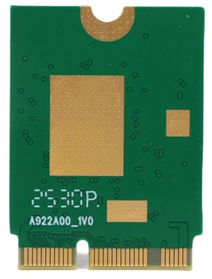 VELATEMOR Carte Réseau WiFi 7, Carte Réseau Tri-Bande BT5.4, Puce RTL8922AE 6338 Mbps Tri-Bande 2,4 GHz/5 GHz/6 GHz, Adaptateur Fil M.2 pour Ordinateurs Portables NAS