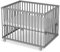 Sämann Laufstall Baby 75x100 cm mit Matratze | TÜV geprüft 2023 | stufenlos höhenverstellbar | Laufgitter Premium | Babybett aus Holz | Krabbelgitter grau