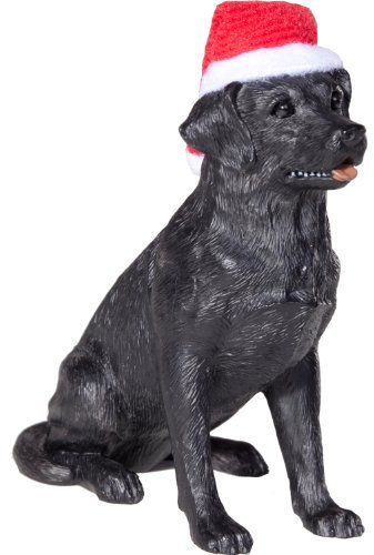 Sandicast Große Life Größe schwarz Labrador Retriever Skulptur, schwarz, Ornament