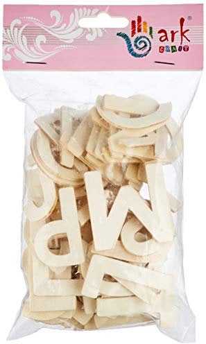 Plain Wooden Alphabet Letters A-Z Letter - Upper case 60 Approx by arkCRAFT