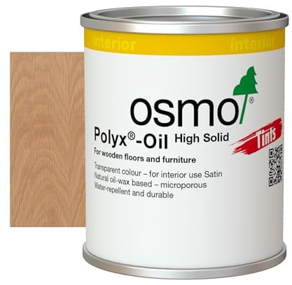 Osmo Polyx®-Oil Tints Tester Size - Hard Wax Oil 3067, Light Grey Satin Finish, 125ml - Durable Wood Oil for Wooden Furniture, Water-Resistant Floor Wax, Wood Treatments - Ideal for Oak, Pine & More