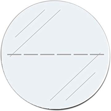 Verschlusspunkte perforiert | Selbstklebend | Transparent | Durchmesser & Menge wählbar | Siegeletiketten / 50 mm 100 Stück