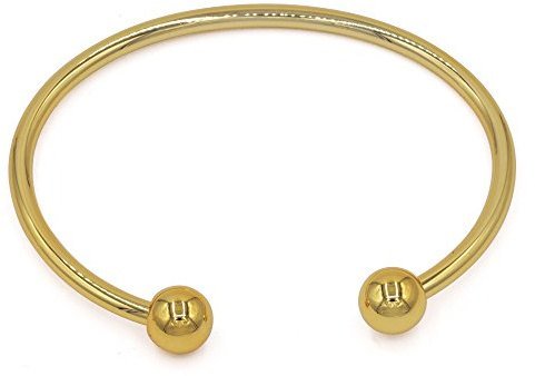JFUME 18k Gold Plated Invisible Magnetic Bracelet Cuff Bangle for Women and Men 7.5 inch