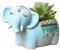 Youfui Wohnkultur-Topf, Tiere, Sukkulenten, Blumentopf, Blumentopf für Zuhause, Büro, Schreibtischdekoration (cooler Elefant)