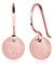 Elli Ohrringe Damen Hänger Kreis Geo Matt in 925 Sterling Silber Rosévergoldet