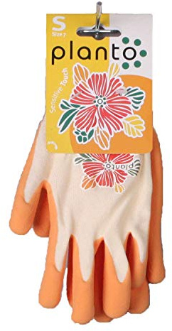 planto Gartenhandschuhe Sensitive Touch Latex Arbeitshandschuhe, Gr. 8 (S) gelb, sitzen wie eine zweite Haut, leicht, angenehm, wasserdichte Latexbeschichtung an der Innenfläche (3 Paar)
