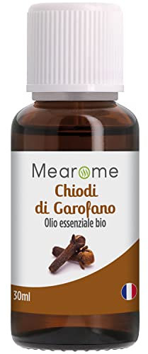 Olio Essenziale di Chiodi di Garofano | 100% Puro | Aromaterapia e Diffusori | Afte e Dolori Dentali | Digestione | Certificato OEBBD, OECT e Agricoltura Biologica