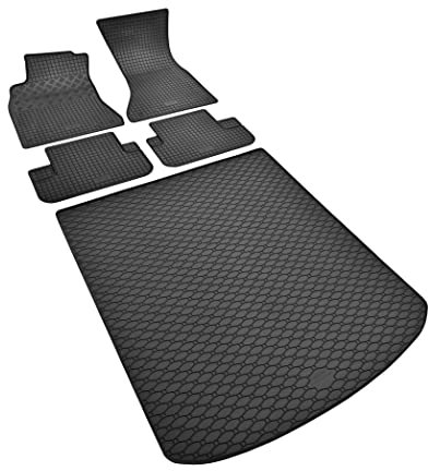 Passgenaue Kofferraumwanne und Gummifußmatten geeignet für Audi A6 Avant 2011-2018 EIN Set