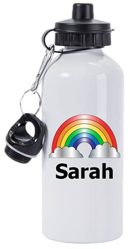 Pickhut Personalised Back to School Rainbow Themed 500ml Sports Gym New Year School Drinks Water Bottle