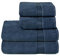 GLAMBURG Ultra Soft 4er-Pack Handtuch-Set, Baumwolle, enthält 2 übergroße Badetücher 70 x 140 cm, 2 Handtücher 50 x 90 cm, für den täglichen Gebrauch, kompakt und leicht — Mineral Blau