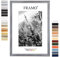 FRAMO Holz Bilderrahmen 37,5 x 98 cm nach Maß - Grau gewischt | Farbe/Größe wählbar | inkl. entspiegeltes Acrylglas | Rahmen für Puzzle | Foto | Poster
