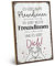ARTFAVES® Wandbild Holzschild mit Spruch - ES GIBT GUTE FREUNDINNEN … UND DICH - Türschild Retro Vintage Deko Bild Geschenk - Freundschaft, Beste Freundin