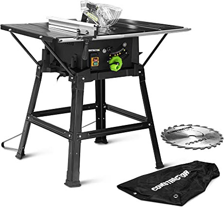 Table scie circulaire 2000W - 254mm - Livrée avec 2 lames (24 et 40 dents) - Constructor