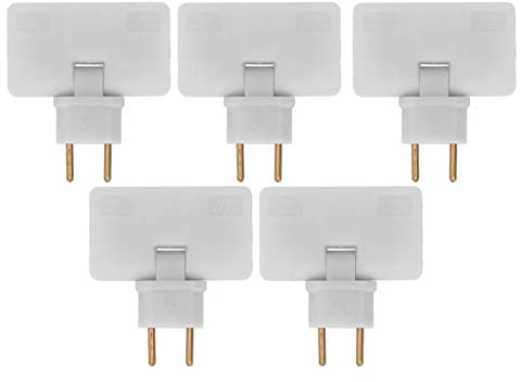 5 PCS Prise Plate Convertisseur de Prise sans Fil 180 Degrés de Rotation 1 à 3 Adaptateur de Prise UE 110-250V pour Placer derrière Les Meubles.
