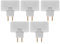 5 PCS Prise Plate Convertisseur de Prise sans Fil 180 Degrés de Rotation 1 à 3 Adaptateur de Prise UE 110-250V pour Placer derrière Les Meubles.