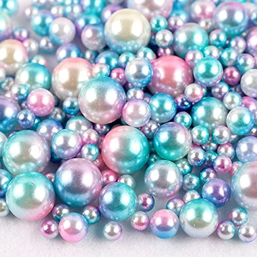 1000 STK 3mm Runde Kunststoffperlen ohne bohrung, Bunte Bastelperlen Perlen,Perlen zum Basteln für DIY Schmuck Zubehör, Streudeko Deko Perlen für Hochzeit Taufe Party Vasenfüller Tischdeko,Blau Lila