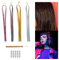 800 Glitzer Haarsträhnen Lametta für Haare 120 cm Tinsel Hair Extensions Glitter Glitzersträhnen Haarverlängerung Fairy Haarlametta Haarextension Kit (Mehrfarbig)