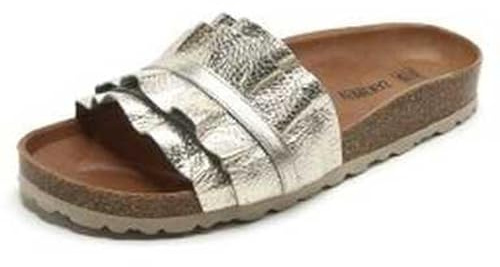 VERBENAS Sandalen Rocio Volante Piedra | Pantoletten, Schwarz, Schlupfschuh, Damen, Schuhe