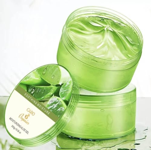 Organic Aloe Vera Gel - Natural Moisturizing Cream, Moisturizer, Care for Sunburn, Repair Scars, Soothing, Restoring and Anti-inflammatory. 300g