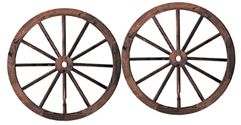 BESPORTBLE 2 Stücke Holz Rad Dekoration Retro Vintage Wanddekoration