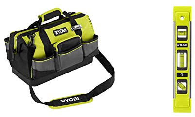 RYOBI RSSSTB1 Small Tool Bag & RTL23CM 230mm Torpedo Level