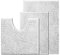 UHouseST Bath Mat Set (3pcs) - Non Slip Chenille Bath Mats, Extra Soft, Water Absorbent, Pedestal & U Shaped Bathroom Toilet Rugs, Machine Washable, White