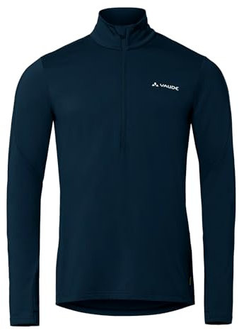 VAUDE Herren Pullover Longsleeve Fleece-Pullover Halfzip-Fleece-Pullover Livigno Halfzip II, Farbe:Blau, Artikel:-179 Dark sea, Größe:M