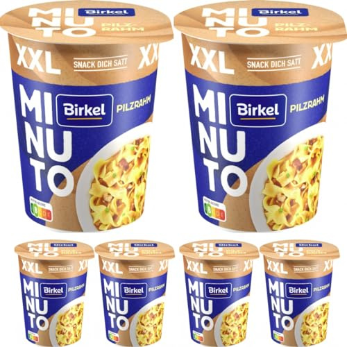 Birkel Minuto Pilzrahmtopf XXL Nudeln pasta 86 gramm x 6 Stück