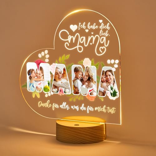 VEELU Personalisierte Lampe mit Foto