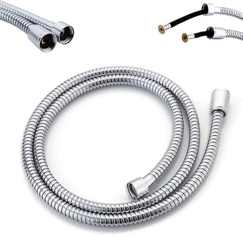 hansengroyi Brauseschlauch Ersatz für Grohe 28143000 RelexaFlex 149,9 cm Metall Longlife Brauseschlauch, Anti-Verdreh-Brauseschlauch, flexibler Brauseschlauch für Handbrause, Chrom