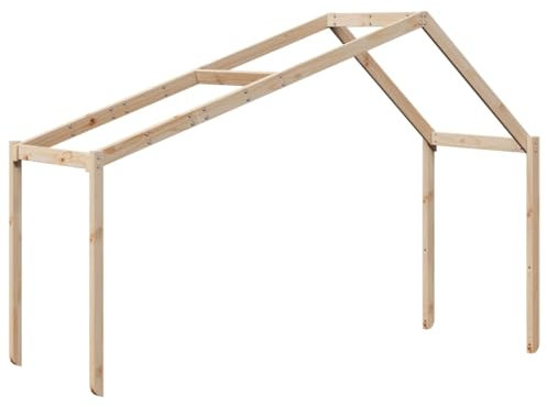 vidaXL Tetto per Letto Bambini 213x85,5x144,5cm Legno Massello di Pino, tetto per letto, tettoia per letto bambini, baldacchino per letto bambini