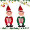 ZZQVIP Elfie 2PCS - 45 cm, Weihnachtsdekoration als Wichtel Puppe, Klassische Elfen Figuren, Weichem Körper und Vinylkopf, Lustige und Verspielte Elfen Verhalten, Rot und Grün