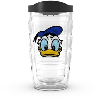 Tervis Disney - Simply Made in USA Double Walled Insulated Tumbler Travel Cup Keeps Drinks Cold & Hot, 10oz Wavy, Donald