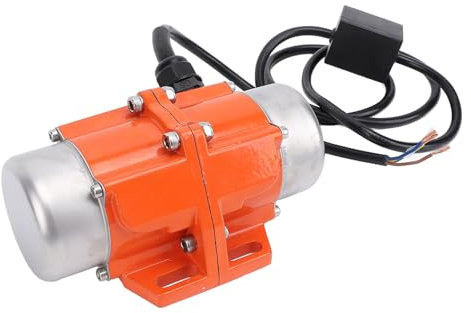 Zerodis Concrete Vibrating Motor Electric Vibrating Motors Silo Motor 3000RPM Aluminum Alloy IP65 Noiseless Electric Concrete Vibrator Motor for Shaker Table Sifters (60W)