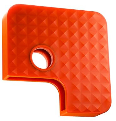 van den Heuvel Schlüsselkappe orange | 10 Stück | Schlüsselkennung (27mm x 30mm x 4mm) für eckige Schlüssel | bunter Schlüsselkennring mit mehreren Aussparungen zur Schlüsselorganisation