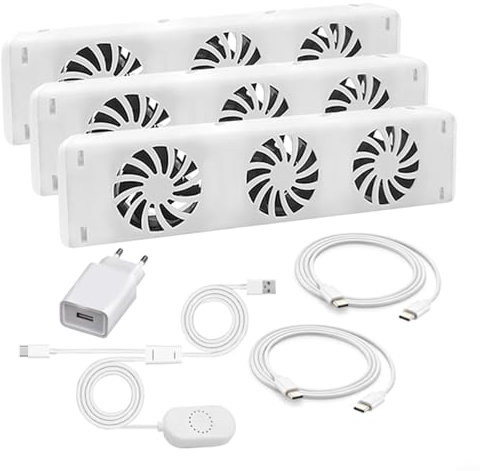 URPIZY Ventilateur de dissipation de chaleur silencieux, pour différents radiateurs, ventilateur de chauffage intelligent pour chauffage, amplificateur de chauffage durable pour sous-chauffage et