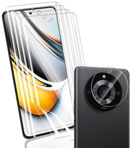 Yonntmmi 4+1 Piezas Protector de Pantalla para Realme 11 Pro, Película protectora TPU flexible film y Protector de Lente de Cámara, HD TPU Protector de Pantalla de para Realme 11 Pro Non-Cristal