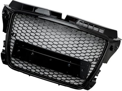 Artudatech Fit for Audi A3 Vordergrill Gloss Schwarz ABS-Plastik Direkter Ersatz für Audi A3 S3 2008-2013 Nicht für RS3 geeignet